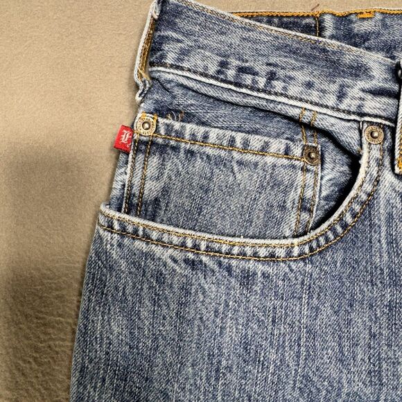 Hollister Jeans Custom Denim Men 34x32 Ripped Distressed Faded American Workwear - Picture 3 of 15